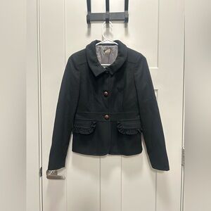 J. Crew Navy Girl’s Junior Blazer with Ruffle Detail